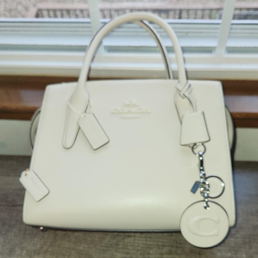 Coach Cream Leather Satchel